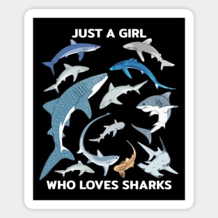 Just a girl who loves sharks Magnet